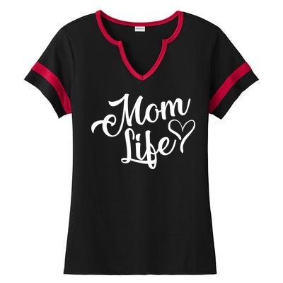 Mom Life Ladies Halftime Notch Neck Tee