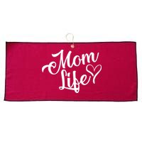 Mom Life Large Microfiber Waffle Golf Towel