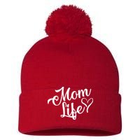 Mom Life Pom Pom 12in Knit Beanie