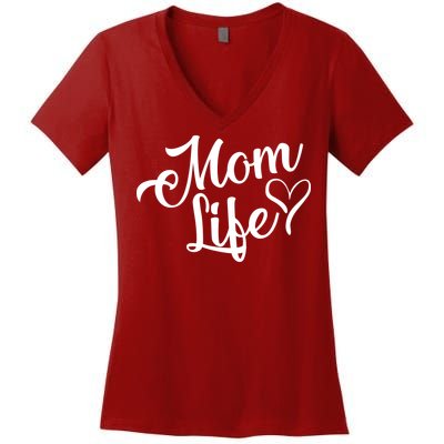 Mom Life Women's V-Neck T-Shirt