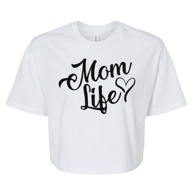 Mom Life Bella+Canvas Jersey Crop Tee