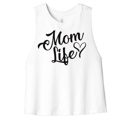 Mom Life Women's Racerback Cropped Tank