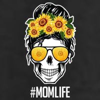 Mom Life Sunflower Skull 11oz C Handle Ceramic Mug
