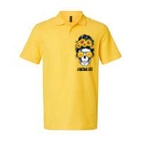 Mom Life Sunflower Skull Softstyle Adult Sport Polo