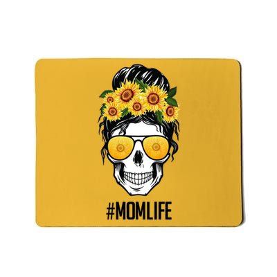 Mom Life Sunflower Skull Mousepad