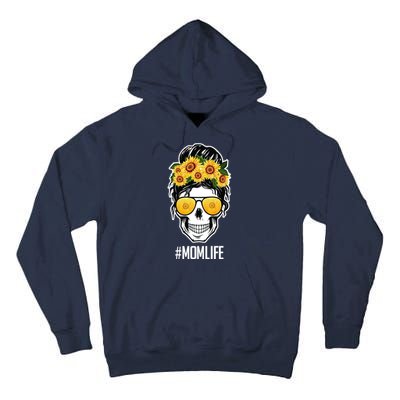 Mom Life Sunflower Skull Tall Hoodie