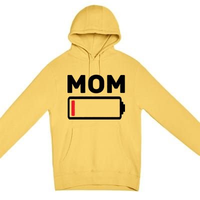 Mom Low Battery Premium Pullover Hoodie