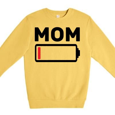 Mom Low Battery Premium Crewneck Sweatshirt