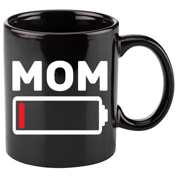 Mom Low Battery 11oz C Handle Ceramic Mug