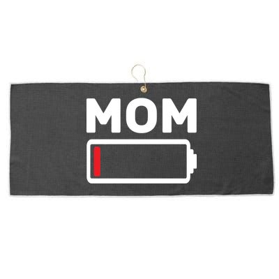 Mom Low Battery Large Microfiber Waffle Golf Towel