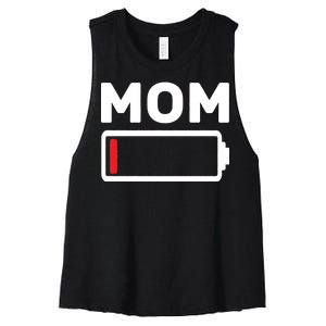 Mom Low Battery Women's Racerback Cropped Tank