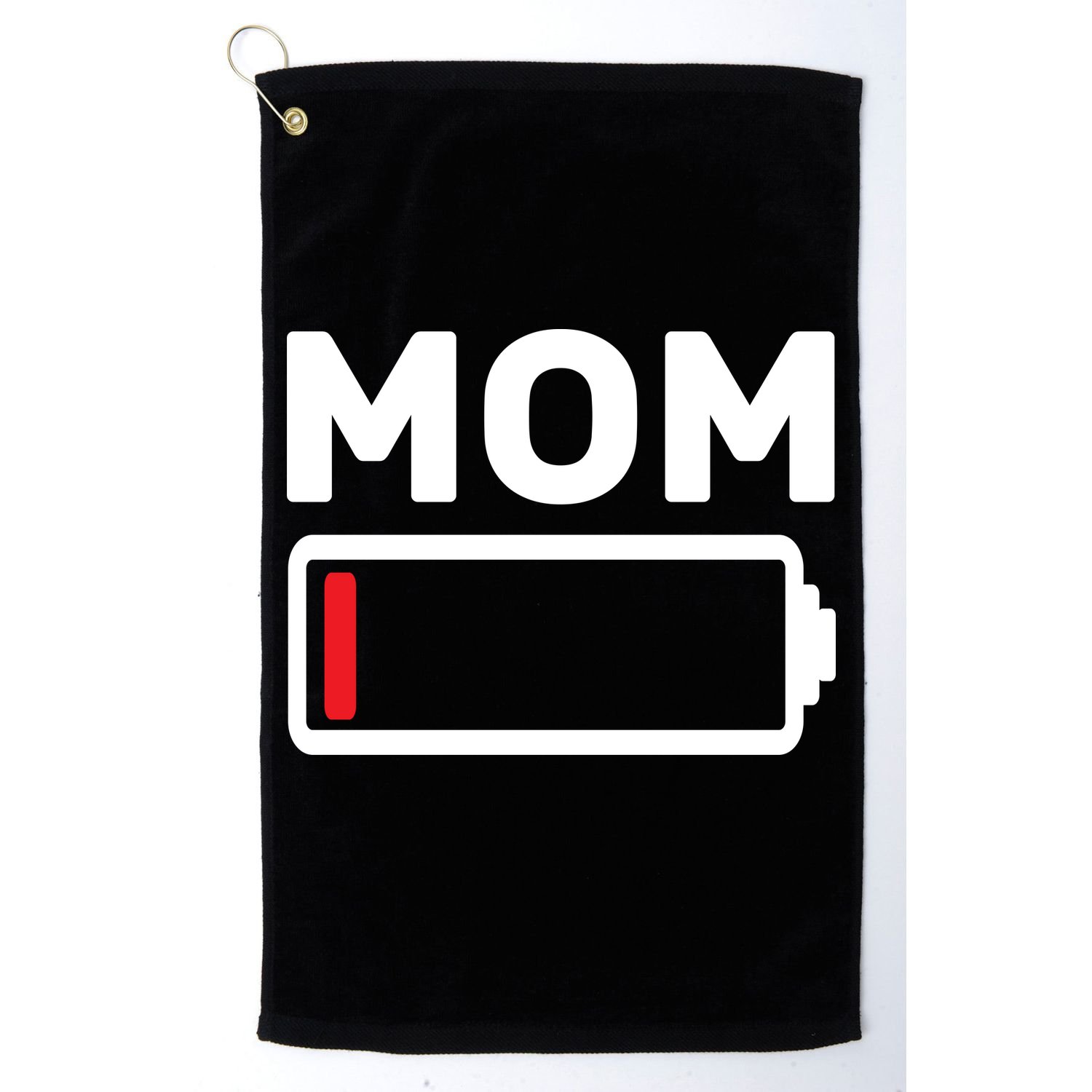 Mom Low Battery Golf Towel