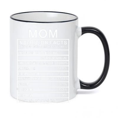 Mom Nutritional Facts Funny 11oz Black Color Changing Mug