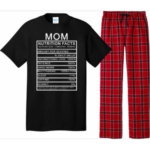 Mom Nutritional Facts Funny Pajama Set