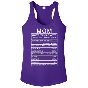 Mom Nutritional Facts Funny Ladies PosiCharge Competitor Racerback Tank