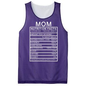 Mom Nutritional Facts Funny Mesh Reversible Basketball Jersey Tank