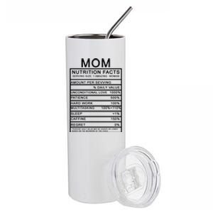 Mom Nutritional Facts Funny Stainless Steel Tumbler