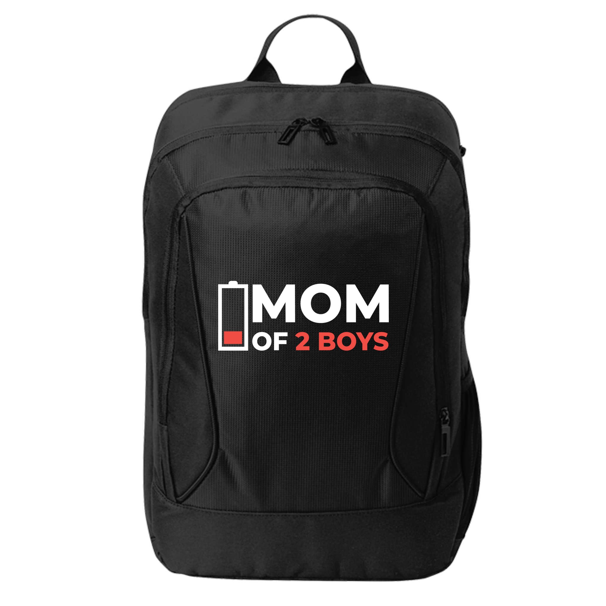 Mom Of 2 Boys Low Battery City Backpack