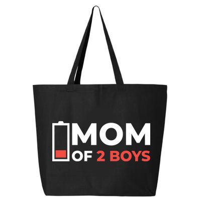 Mom Of 2 Boys Low Battery 25L Jumbo Tote