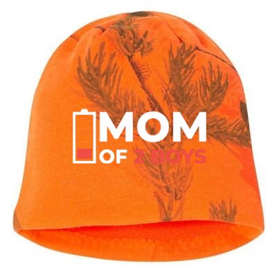 Mom Of 2 Boys Low Battery Kati - Camo Knit Beanie