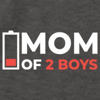 Mom Of 2 Boys Low Battery Vector Backpack