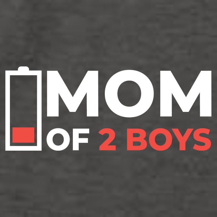 Mom Of 2 Boys Low Battery Vector Backpack