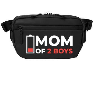 Mom Of 2 Boys Low Battery Crossbody Pack