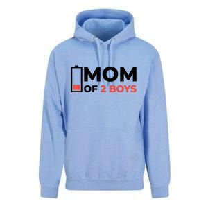 Mom Of 2 Boys Low Battery Unisex Surf Hoodie