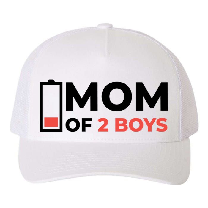 Mom Of 2 Boys Low Battery Yupoong Adult 5-Panel Trucker Hat