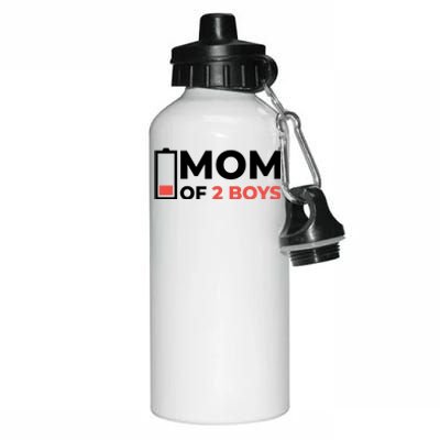 Mom Of 2 Boys Low Battery Aluminum Water Bottle