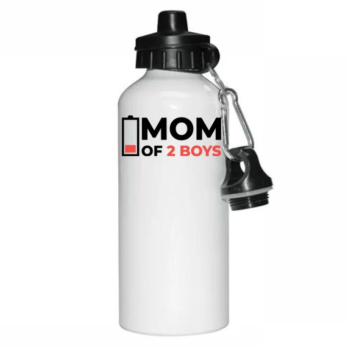 Mom Of 2 Boys Low Battery Aluminum Water Bottle