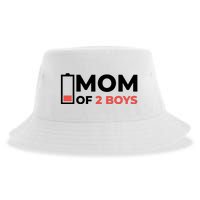 Mom Of 2 Boys Low Battery Sustainable Bucket Hat