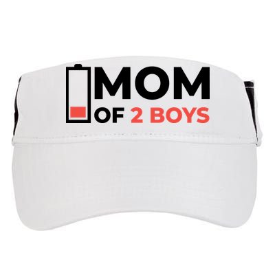 Mom Of 2 Boys Low Battery Adult Drive Performance Visor