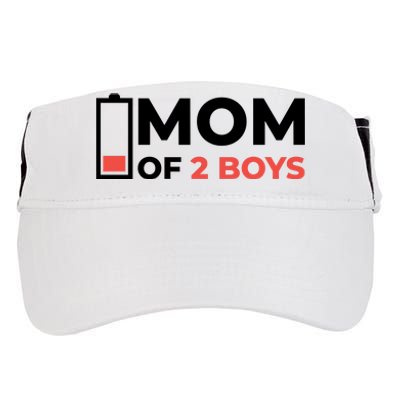 Mom Of 2 Boys Low Battery Adult Drive Performance Visor