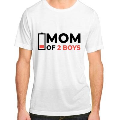 Mom Of 2 Boys Low Battery Adult ChromaSoft Performance T-Shirt