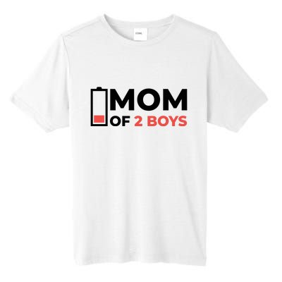 Mom Of 2 Boys Low Battery Tall Fusion ChromaSoft Performance T-Shirt