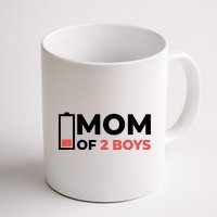 Mom Of 2 Boys Low Battery Coffee Mug