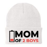 Mom Of 2 Boys Low Battery Knit Cap Winter Beanie