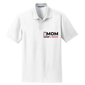 Mom Of 2 Boys Low Battery Dry Zone Grid Polo