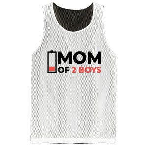 Mom Of 2 Boys Low Battery Mesh Reversible Basketball Jersey Tank