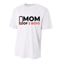 Mom Of 2 Boys Low Battery Performance Sprint T-Shirt