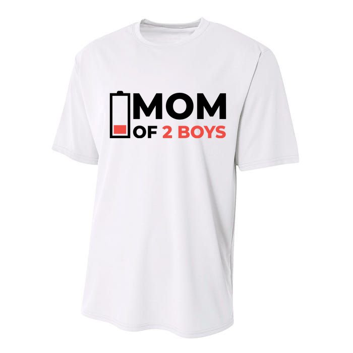 Mom Of 2 Boys Low Battery Performance Sprint T-Shirt