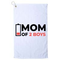 Mom Of 2 Boys Low Battery Golf Towel