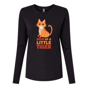 Mom Of A Little Tiger Womens Cotton Relaxed Long Sleeve T-Shirt