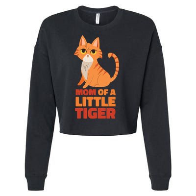 Mom Of A Little Tiger Cropped Pullover Crew