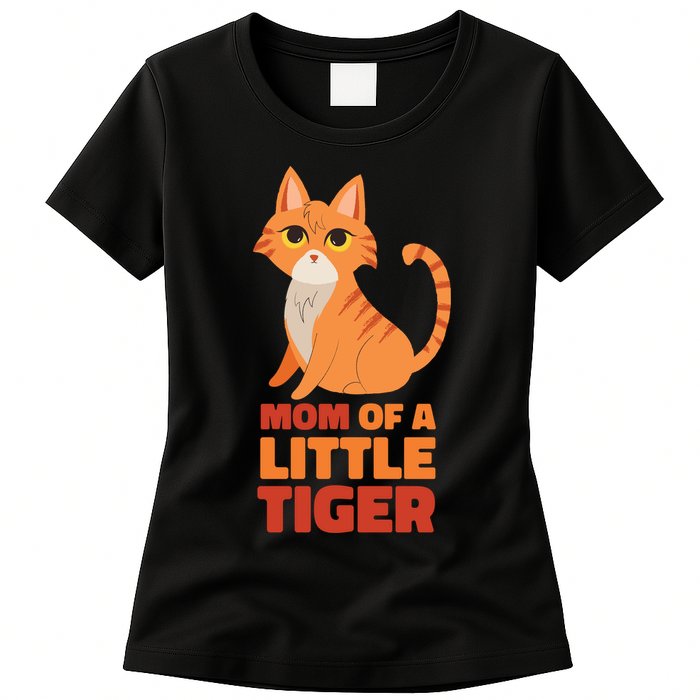 Mom Of A Little Tiger Womens T-Shirt