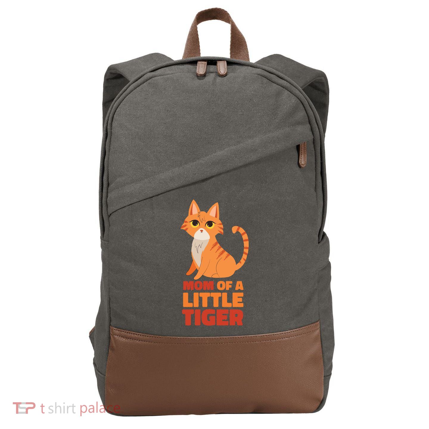 Mom Of A Little Tiger Cotton Canvas Backpack