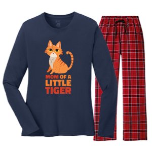 Mom Of A Little Tiger Women's Long Sleeve Flannel Pajama Set 