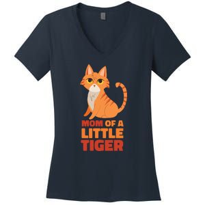 Mom Of A Little Tiger Women's V-Neck T-Shirt