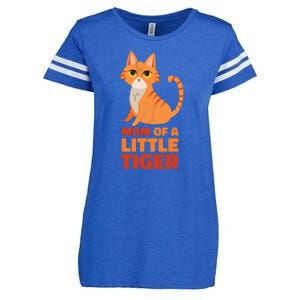 Mom Of A Little Tiger Enza Ladies Jersey Football T-Shirt